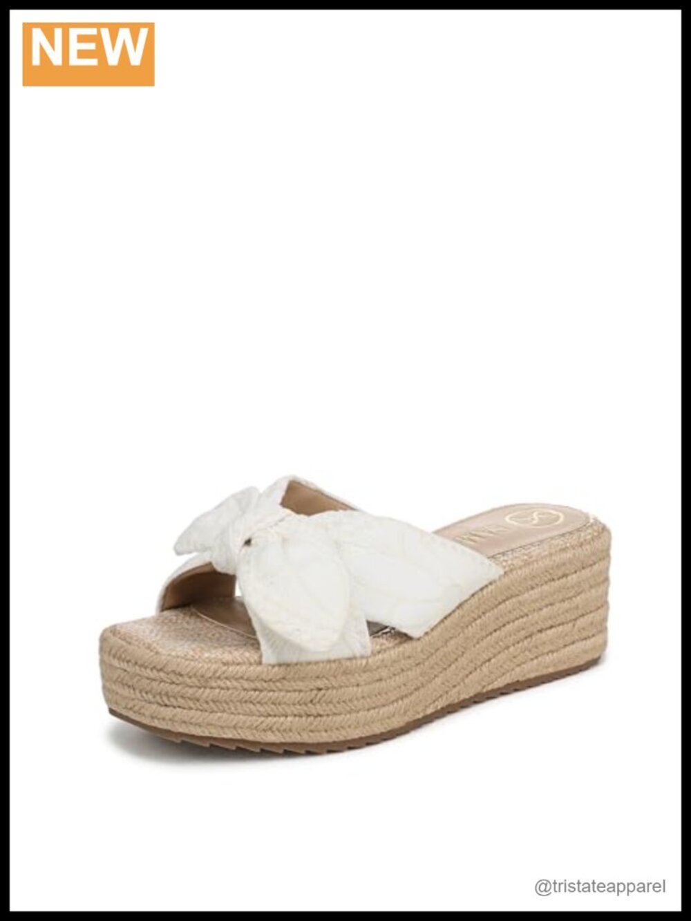 Wedge Heeled Sandal with Bow and X-Strap